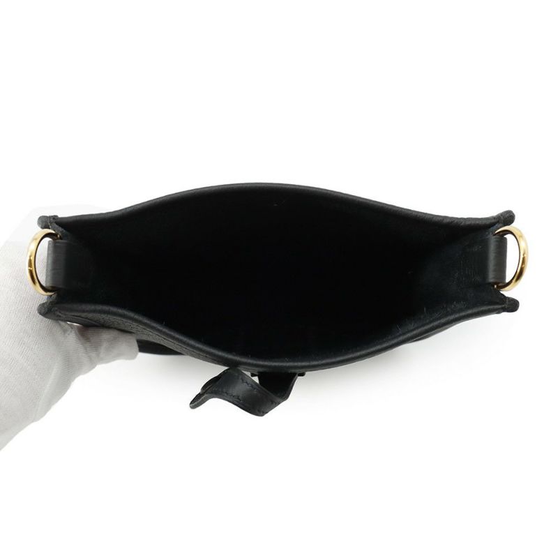 エルメス ショルダーバッグ エブリンTPM 111cm ブラック/グレー/ゴールド金具 トリヨンクレマンス W刻印 黒