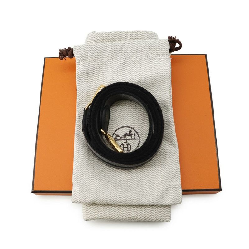 エルメス ショルダーバッグ エブリンTPM 111cm ブラック/グレー/ゴールド金具 トリヨンクレマンス W刻印 黒