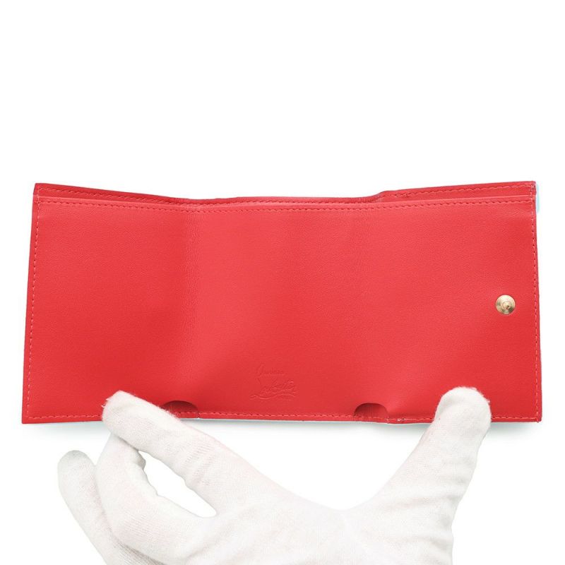 クリスチャン・ルブタン 三つ折り財布 Loubi54 ルビ54 コンパクトウォレット レザー 3235108 Christian Louboutin