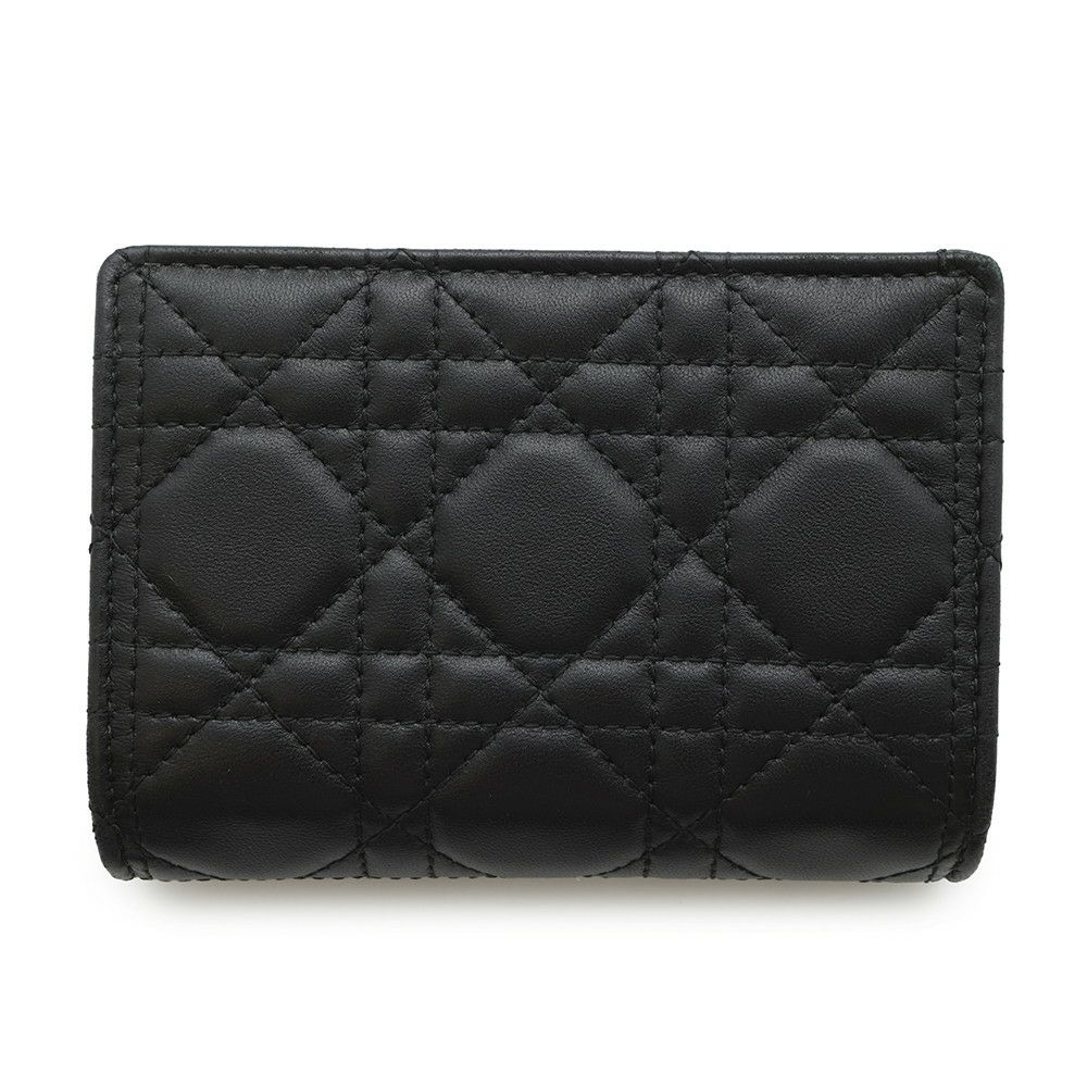クリスチャン・ディオール 二つ折り財布 My Dior Dittany ウォレット ラムスキン S6022ONMJ Christian Dior 黒