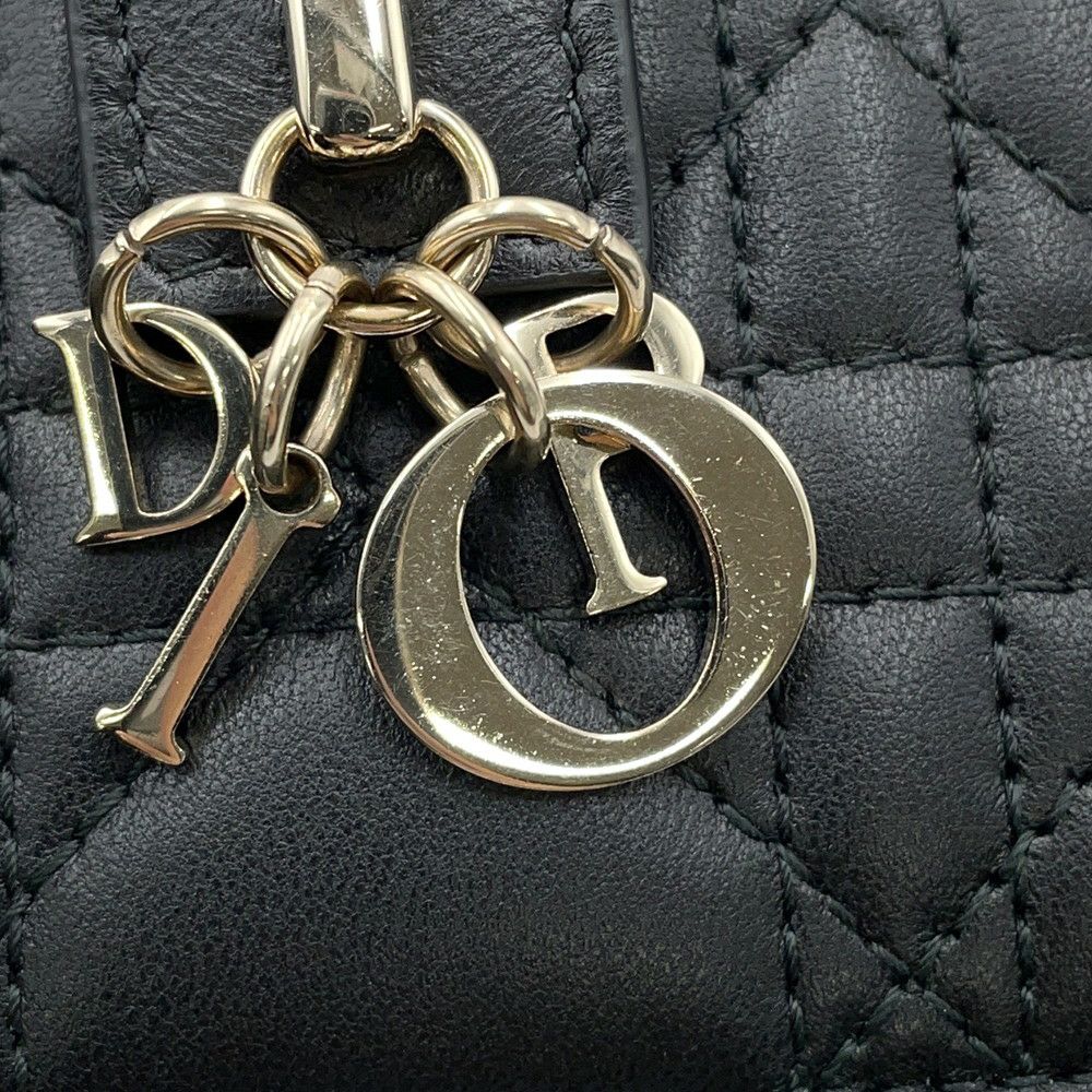 クリスチャン・ディオール 二つ折り財布 My Dior Dittany ウォレット ラムスキン S6022ONMJ Christian Dior 黒