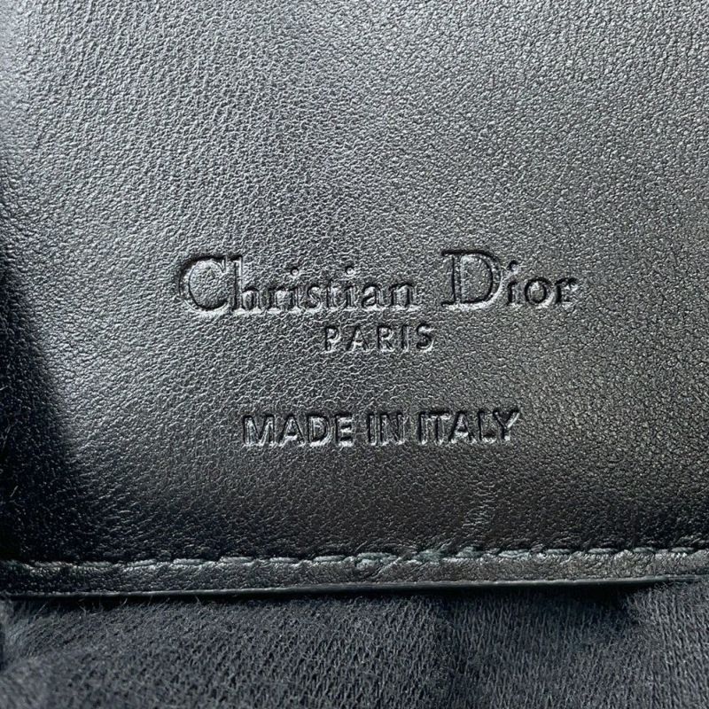 クリスチャン・ディオール 二つ折り財布 My Dior Dittany ウォレット ラムスキン S6022ONMJ Christian Dior 黒
