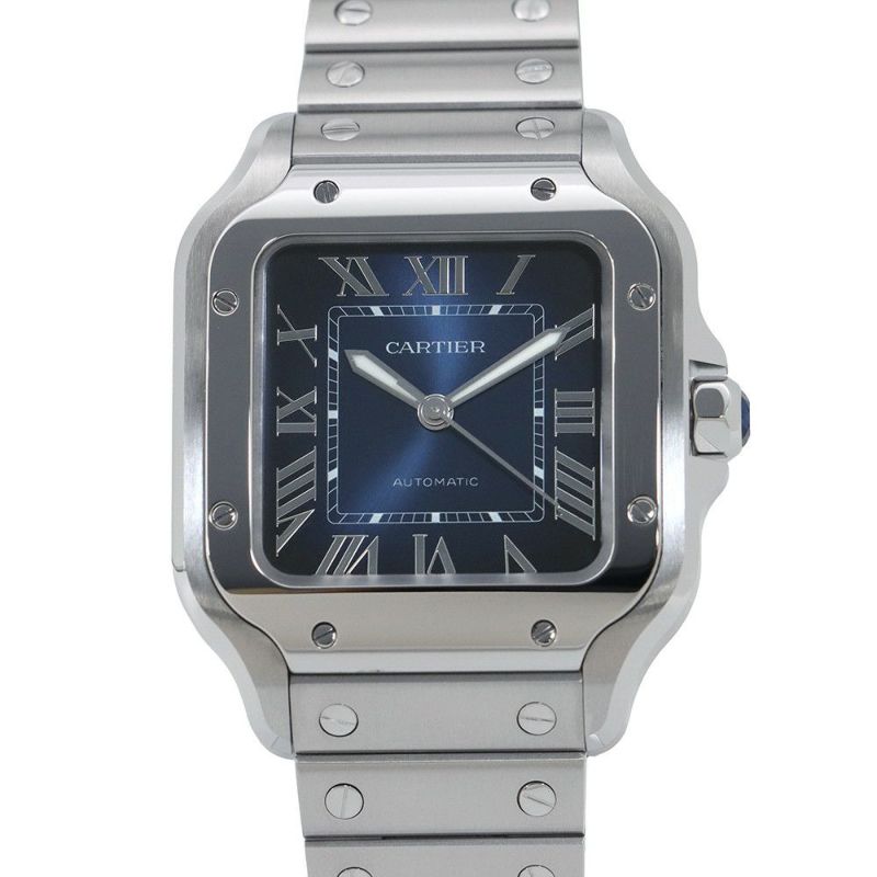 カルティエ サントス ドゥ カルティエ ミディアムモデル WSSA0063 Cartier 腕時計 ブルー文字盤