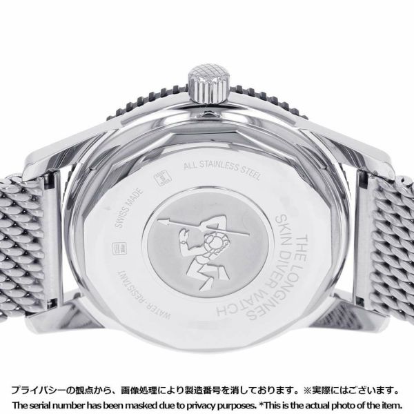 ロンジン ヘリテージ スキンダイバー L2.822.4.56.6 LONGINES 腕時計 黒文字盤