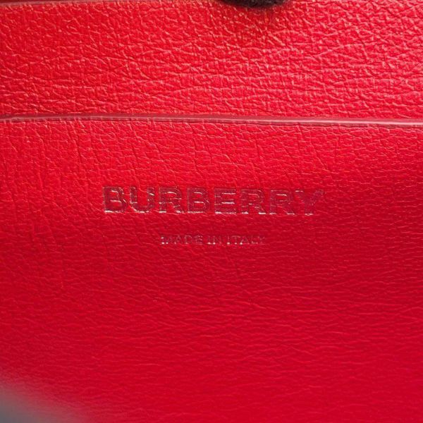 バーバリ― ショルダーバッグ ロゴ レザー BURBERRY バッグ 赤 レッド