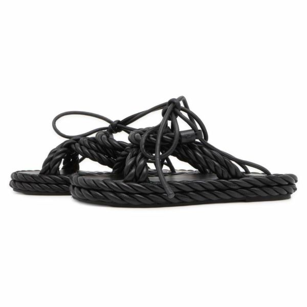 ヴァレンティノ・ガラヴァーニ サンダル THE ROPE ロープ サンダル レザー レディースサイズ38 VALENTINO 靴 黒