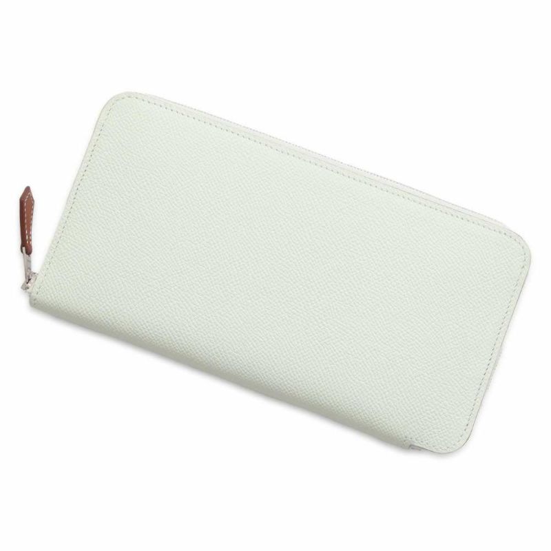 エルメス 長財布 アザップロング シルクイン ヴェールフィズ/シルバー金具 ヴォーエプソン U刻印