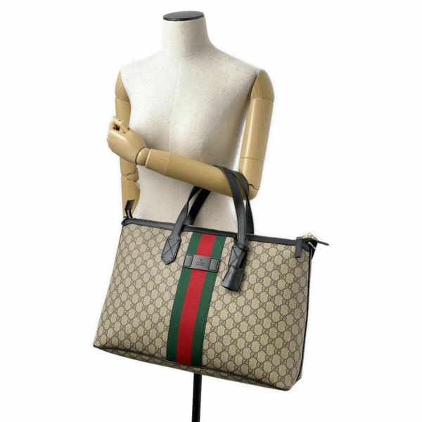 グッチ トートバッグ ダッフルバッグ GGスプリーム シェリーライン 359261 GUCCI 2wayショルダーバッグ 黒