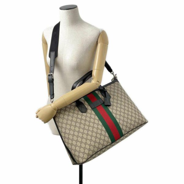 グッチ トートバッグ ダッフルバッグ GGスプリーム シェリーライン 359261 GUCCI 2wayショルダーバッグ 黒