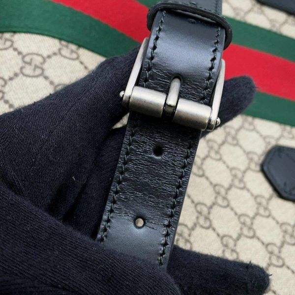 グッチ トートバッグ ダッフルバッグ GGスプリーム シェリーライン 359261 GUCCI 2wayショルダーバッグ 黒