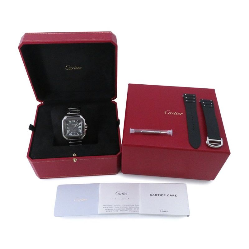 カルティエ サントス ドゥ カルティエ LM WSSA0037 Cartier 腕時計 グレー文字盤
