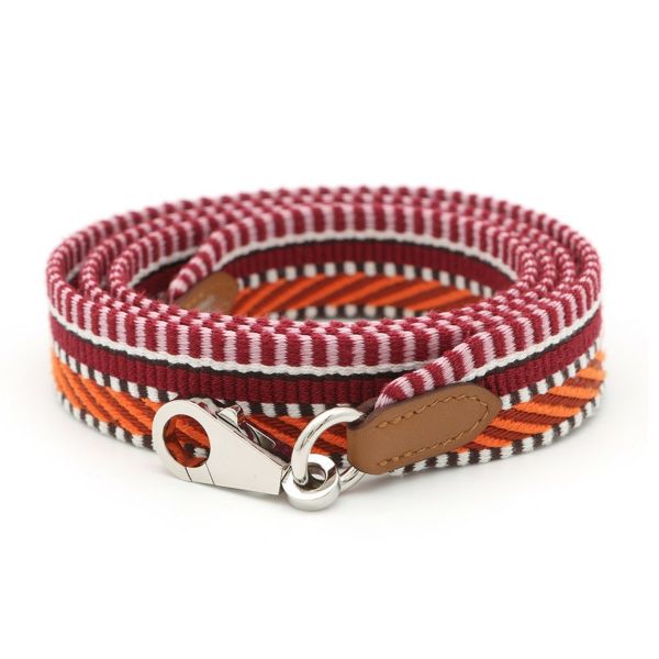 エルメス ショルダーストラップ バンドリエール サングル カヴァル オランジュミニウム/ゴールド/ピンク/シルバー金具 キャンバス/スイフト B刻印