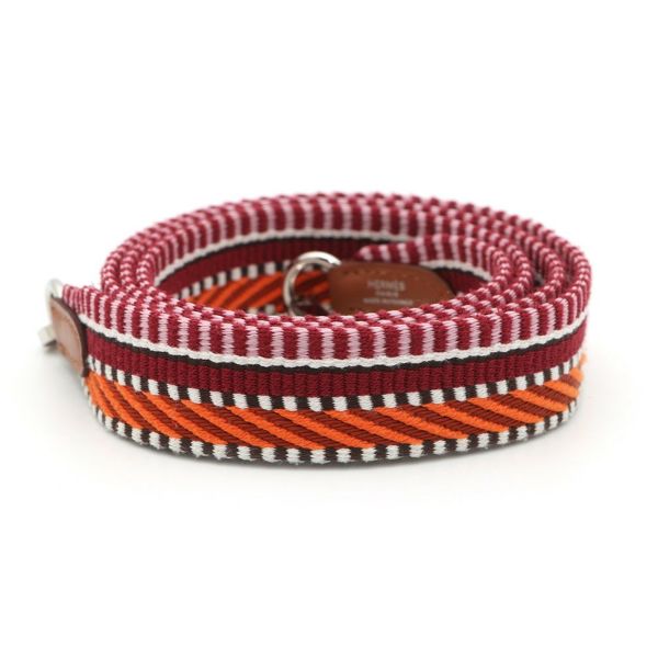 エルメス ショルダーストラップ バンドリエール サングル カヴァル オランジュミニウム/ゴールド/ピンク/シルバー金具 キャンバス/スイフト B刻印