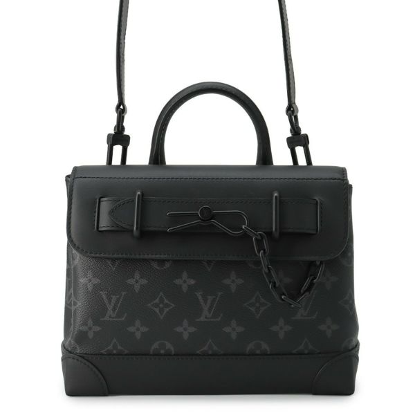 ルイヴィトン ショルダーバッグ モノグラム・エクリプス スティーマーPM M46953 LOUIS VUITTON 黒 ブラック