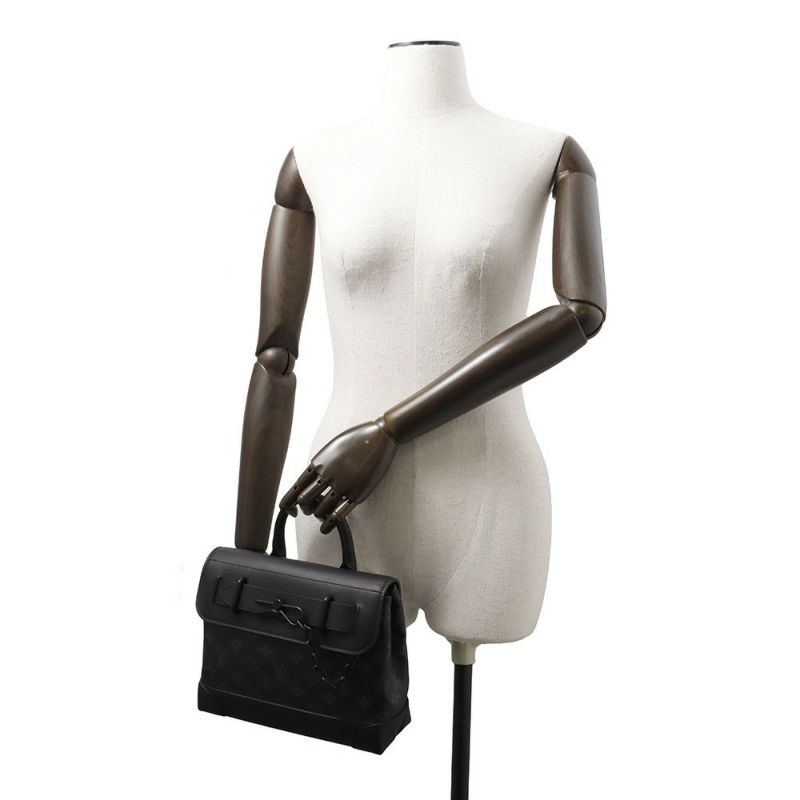ルイヴィトン ショルダーバッグ モノグラム・エクリプス スティーマーPM M46953 LOUIS VUITTON 黒 ブラック