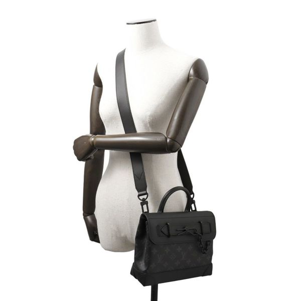 ルイヴィトン ショルダーバッグ モノグラム・エクリプス スティーマーPM M46953 LOUIS VUITTON 黒 ブラック
