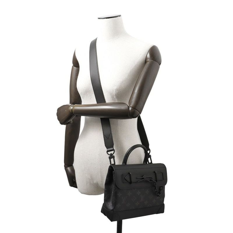 ルイヴィトン ショルダーバッグ モノグラム・エクリプス スティーマーPM M46953 LOUIS VUITTON 黒 ブラック