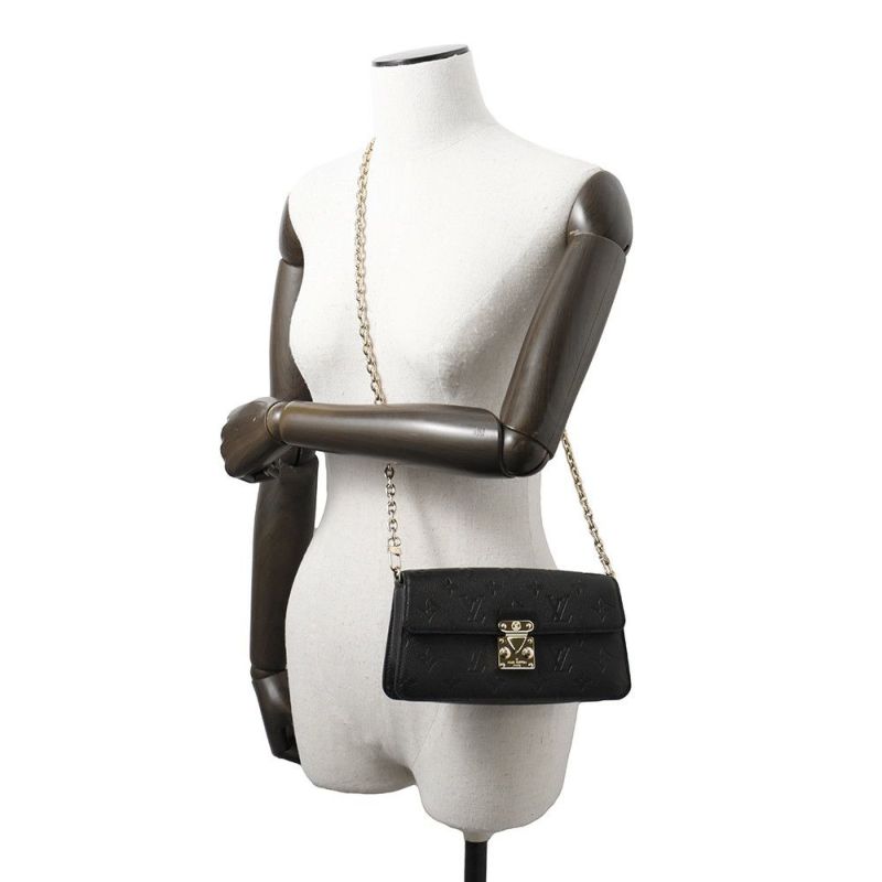 ルイヴィトン 長財布 モノグラム・アンプラント ウォレット オン チェーン・メティス M82637 LOUIS VUITTON 黒 ブラック