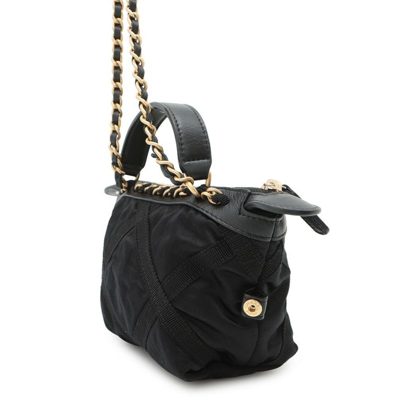 シャネル チェーンショルダーポーチ ココマーク ナイロン AP2669 CHANEL 黒