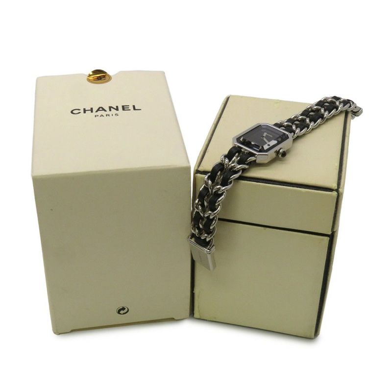 シャネル プルミエール S H0451 CHANEL レディース 腕時計 クォーツ 黒文字盤