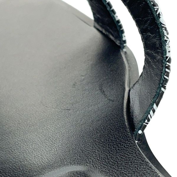 エルメス サンダル オラン 占星術 レザー レディースサイズ37 HERMES 靴 黒 白