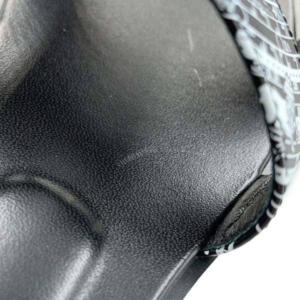 エルメス サンダル オラン 占星術 レザー レディースサイズ37 HERMES 靴 黒 白