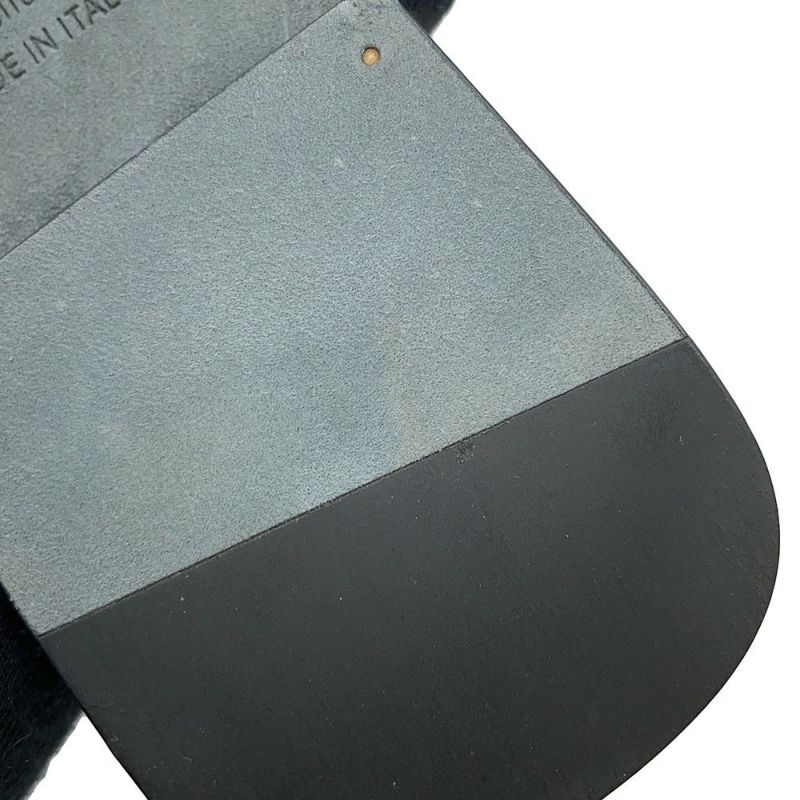 エルメス サンダル オラン 占星術 レザー レディースサイズ37 HERMES 靴 黒 白