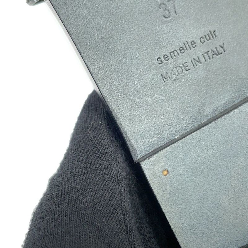 エルメス サンダル オラン 占星術 レザー レディースサイズ37 HERMES 靴 黒 白