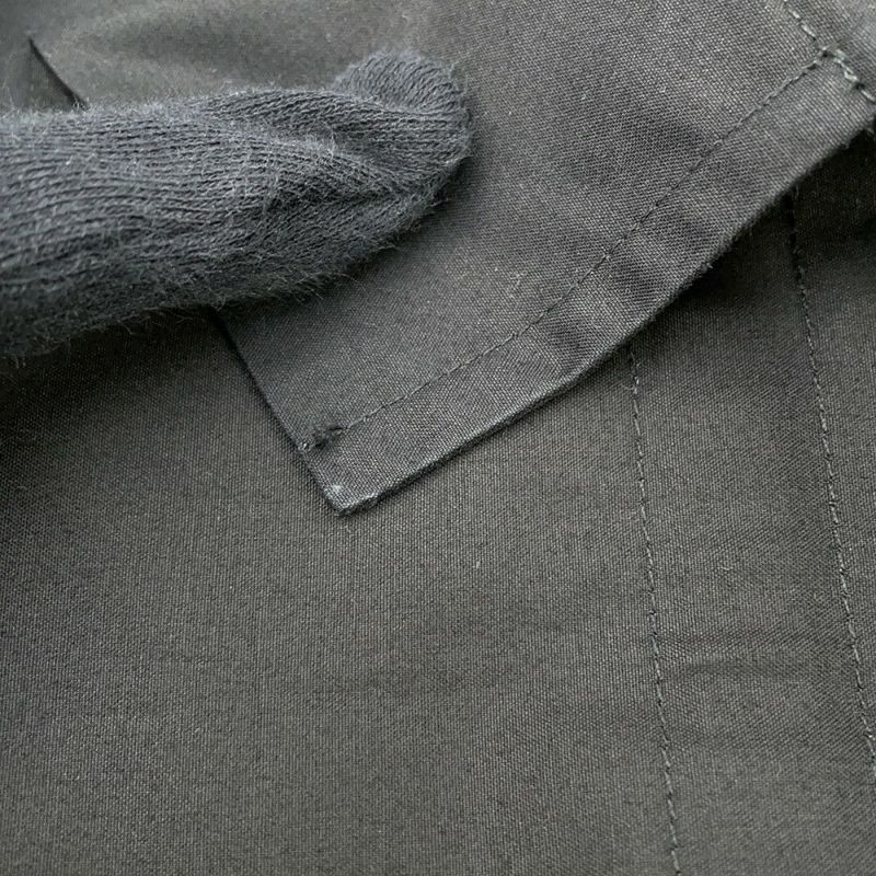 エルメス シャツワンピース カレーシュ刺繍 ノースリーブ コットン レディースサイズ40 HERMES 黒