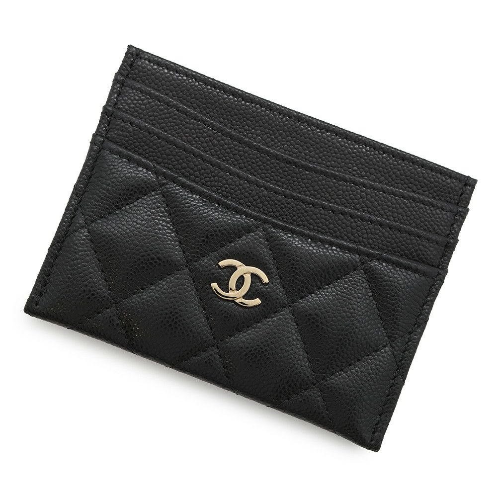 シャネル カードケース クラシック マトラッセ ココマーク キャビア  