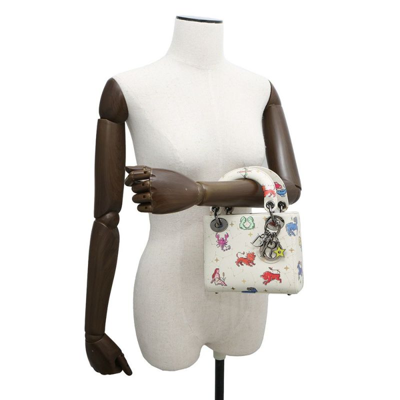 クリスチャン・ディオール ハンドバッグ レディディオール ミニ 星座 ピクセル S0856BNER 2wayショルダーバッグ 白