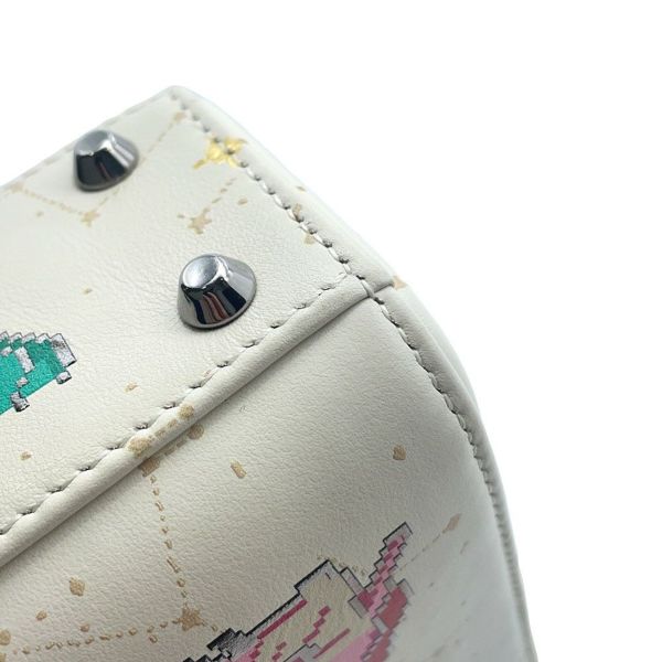 クリスチャン・ディオール ハンドバッグ レディディオール ミニ 星座 ピクセル S0856BNER 2wayショルダーバッグ 白