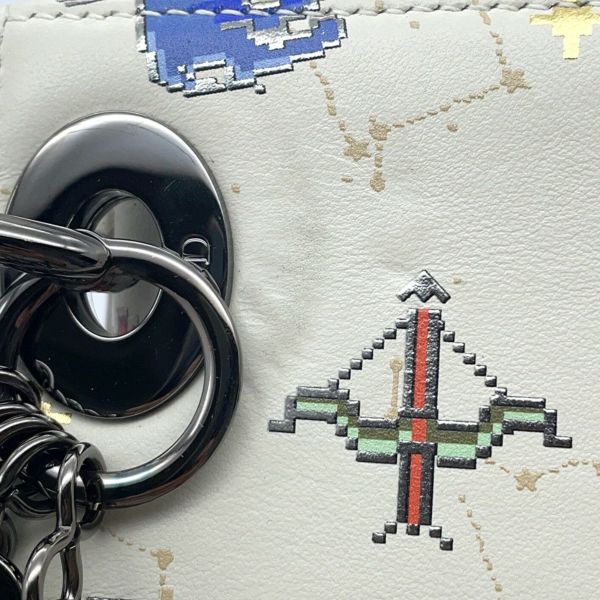 クリスチャン・ディオール ハンドバッグ レディディオール ミニ 星座 ピクセル S0856BNER 2wayショルダーバッグ 白
