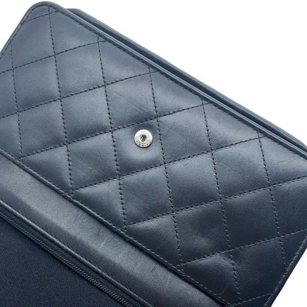 シャネル チェーンウォレット カンボンライン ココマーク A46646 CHANEL 財布 黒