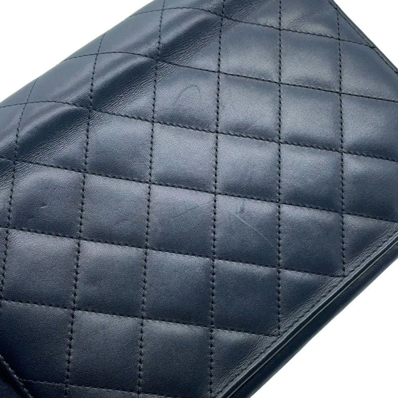 シャネル チェーンウォレット カンボンライン ココマーク A46646 CHANEL 財布 黒