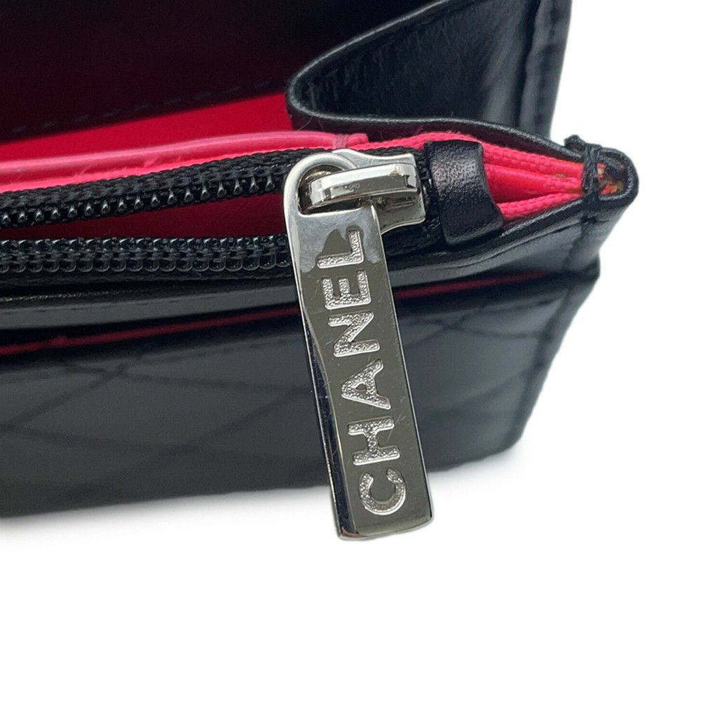 シャネル チェーンウォレット カンボンライン ココマーク A46646 CHANEL 財布 黒