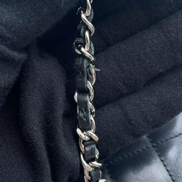 シャネル チェーンウォレット カンボンライン ココマーク A46646 CHANEL 財布 黒