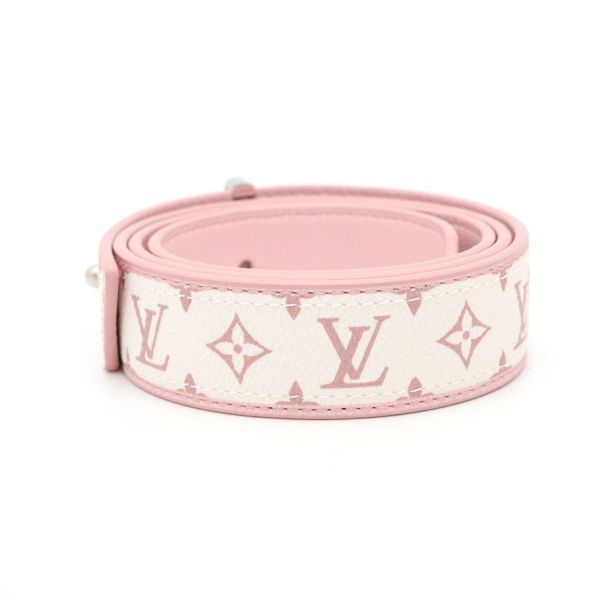 ルイヴィトン　サンチュール LVイニシアル ベルト リバーシブル　ピンク　白 ルイ・ヴィトン(LOUIS VUITTON)ルイ・ヴィトン サンチュール LV