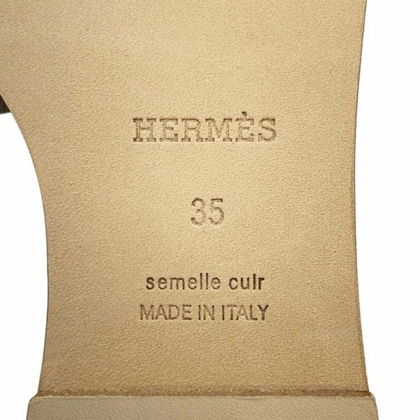 エルメス サンダル サントリーニ エトゥープ ヴォーエプソン レディースサイズ35 HERMES 靴