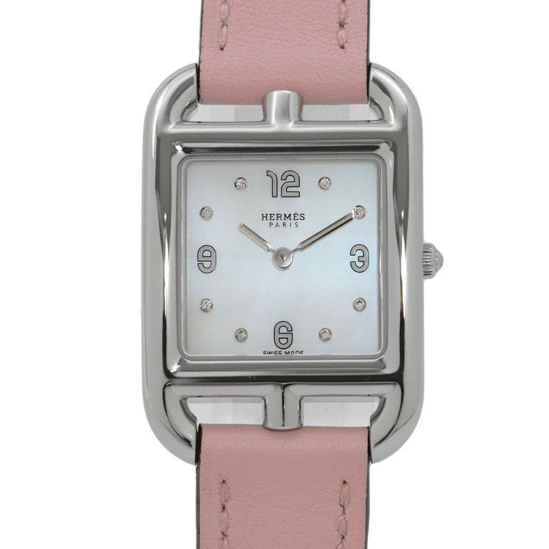エルメス ケープコッド CC1.210.290 HERMES 腕時計 ホワイトシェル文字盤 8Pダイヤ