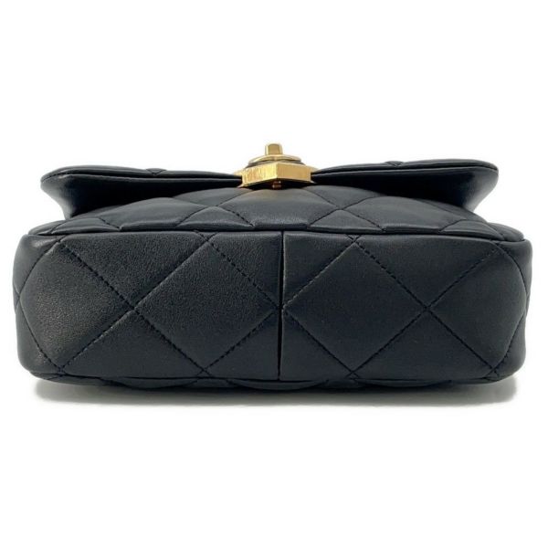 シャネル チェーンショルダーバッグ マトラッセ ココマーク ハートロック ラムスキン AS3979 CHANEL 黒