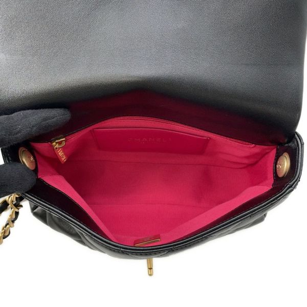 シャネル チェーンショルダーバッグ マトラッセ ココマーク ハートロック ラムスキン AS3979 CHANEL 黒