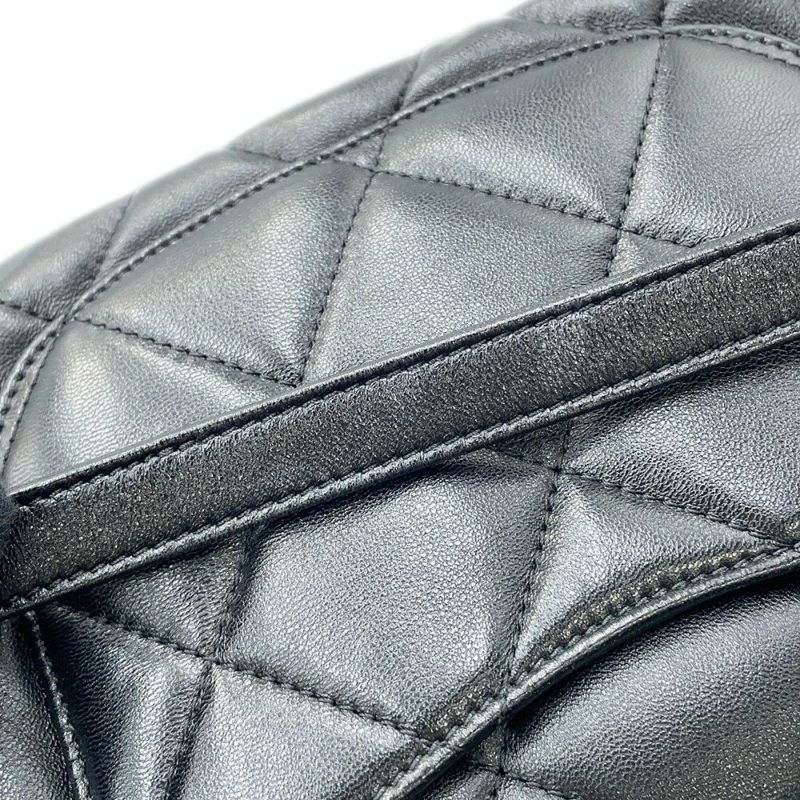 シャネル チェーンショルダーバッグ マトラッセ ココマーク ハートロック ラムスキン AS3979 CHANEL 黒