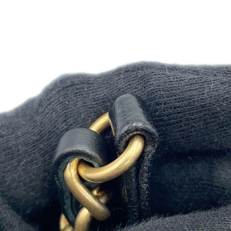 シャネル チェーンショルダーバッグ マトラッセ ココマーク ハートロック ラムスキン AS3979 CHANEL 黒