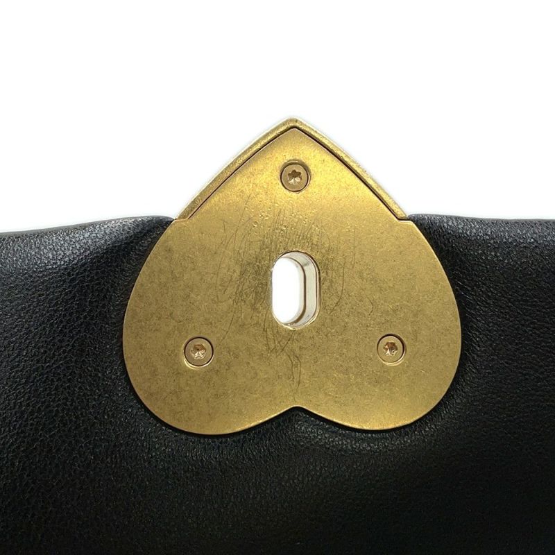 シャネル チェーンショルダーバッグ マトラッセ ココマーク ハートロック ラムスキン AS3979 CHANEL 黒