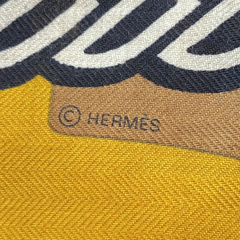 エルメス ストール カレ140 カレジェアン 鐙の幻想 Fantaisie d'Etriers カシミヤ シルク 2024春夏