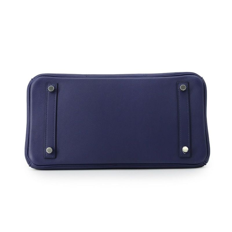 エルメス バーキン30 トレサージュ ブルーアンクル/ブルーデゥノール/ゴールド/シルバー金具 スイフト/エプソン D刻印