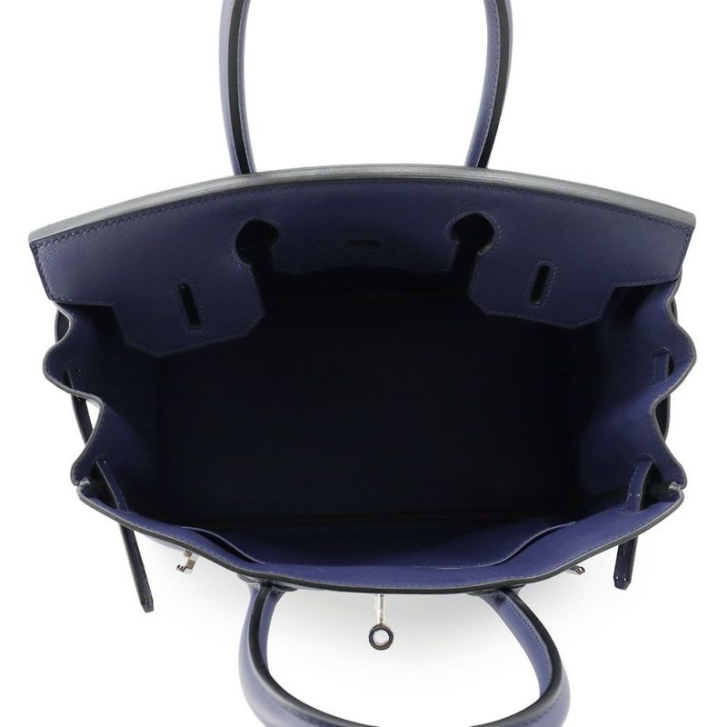 エルメス バーキン30 トレサージュ ブルーアンクル/ブルーデゥノール/ゴールド/シルバー金具 スイフト/エプソン D刻印