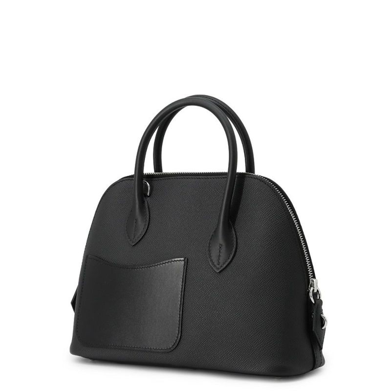 エルメス ボリード1923 25 無秩序 ブラック/シルバー金具 エプソン/スイフト/ヴァッシュハンター B刻印 2wayショルダー 黒