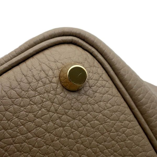 エルメス ハンドバッグ ピコタンロックPM エトゥープ/ゴールド金具 トリヨンクレマンス W刻印 HERMES トートバッグ